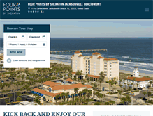 Tablet Screenshot of fourpointsjacksonvillebeach.com